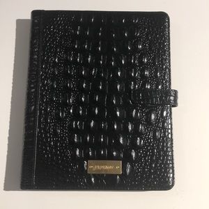 Brahmin Black Leather Crocodile iPad Case